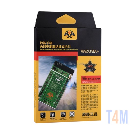 SMART W208A BATTERY FAST AND ACTIVATED 2 IN 1 TOOL FOR IPHONE 4G-8P,X,SAMSUNG